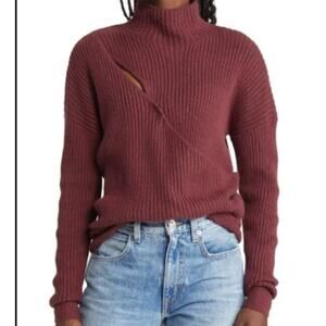 Open edit mock neck sweater